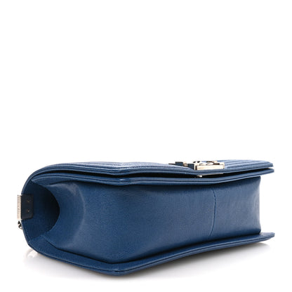 Chanel Iridescent Caviar Quilted Medium Boy Flap Blue 4 of 10