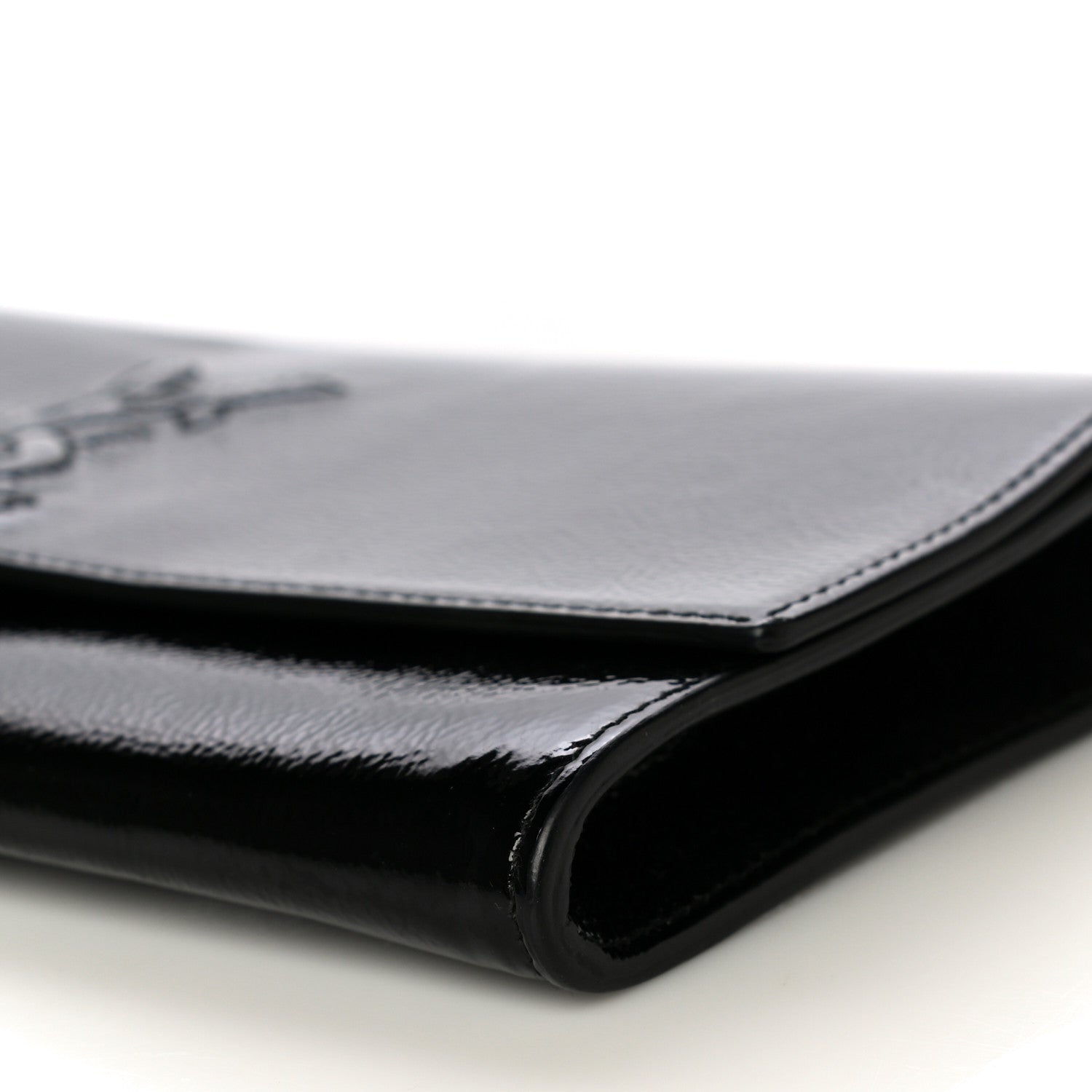 Saint Laurent Textured Patent Monogram Small Belle De Jour Clutch Black 9 of 12