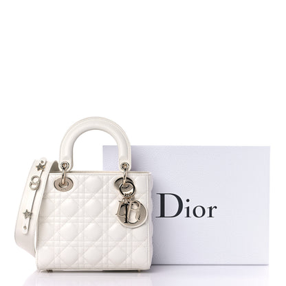 Christian Dior Lambskin Cannage Small Lady Dior White 9 of 9