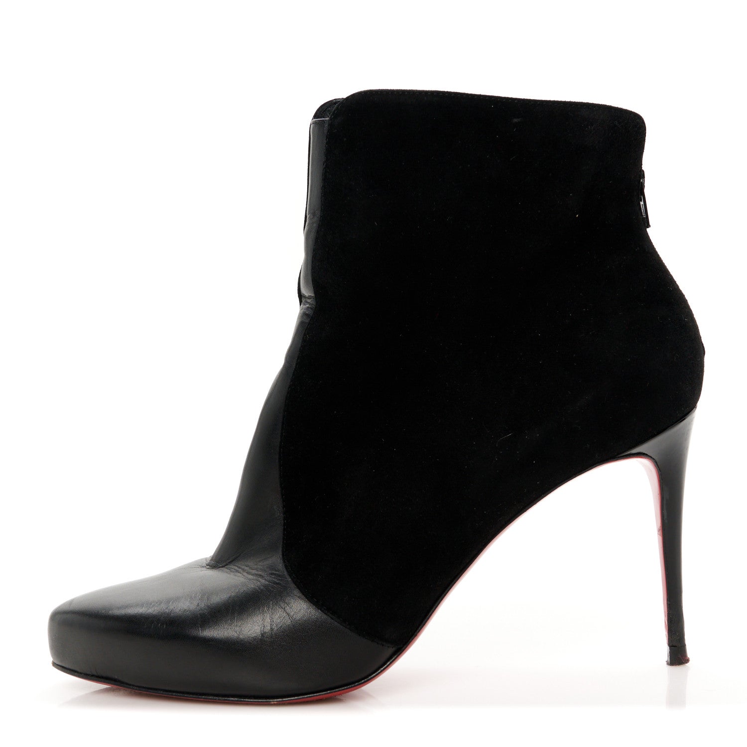 Christian Louboutin Suede Patent Calfskin Gaetanina 100 Booties 40 Black 1 of 10
