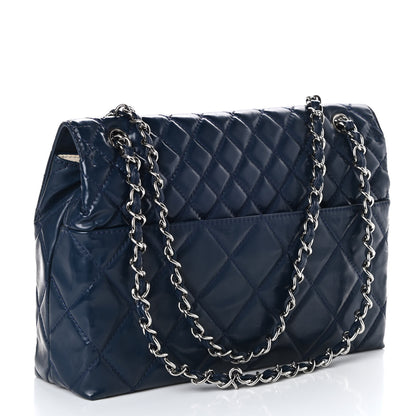 Chanel Vinyl Quilted In the Business Flap Bag Navy Blue 3 of 10