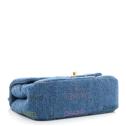 Chanel Denim Quilted Mini Denim Mood Rectangular Flap Blue Multicolor 4 of 8