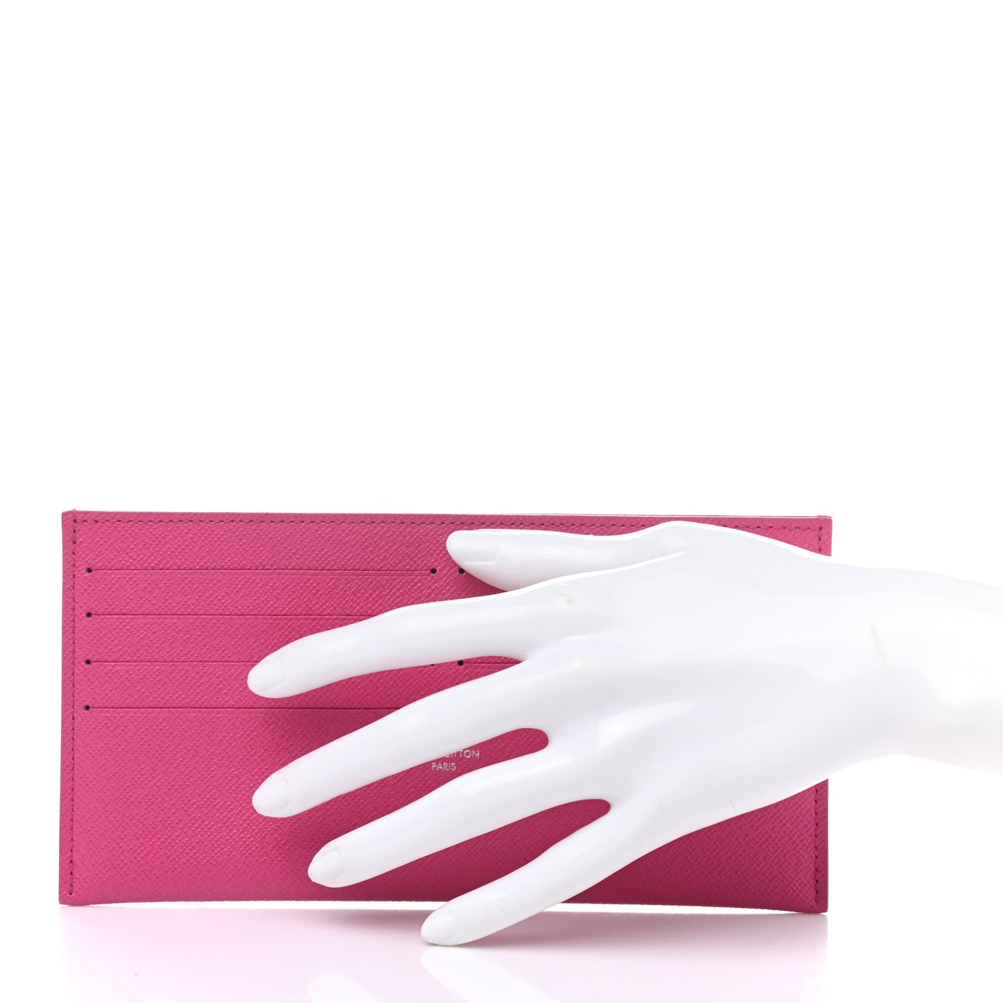 Calfskin Felicie Card Holder Insert Hot Pink