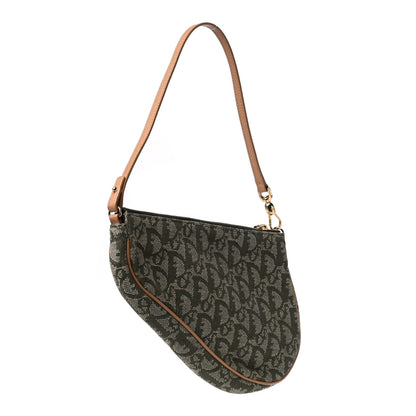 Christian Dior Monogram Mini Saddle Pochette Green 3 of 12