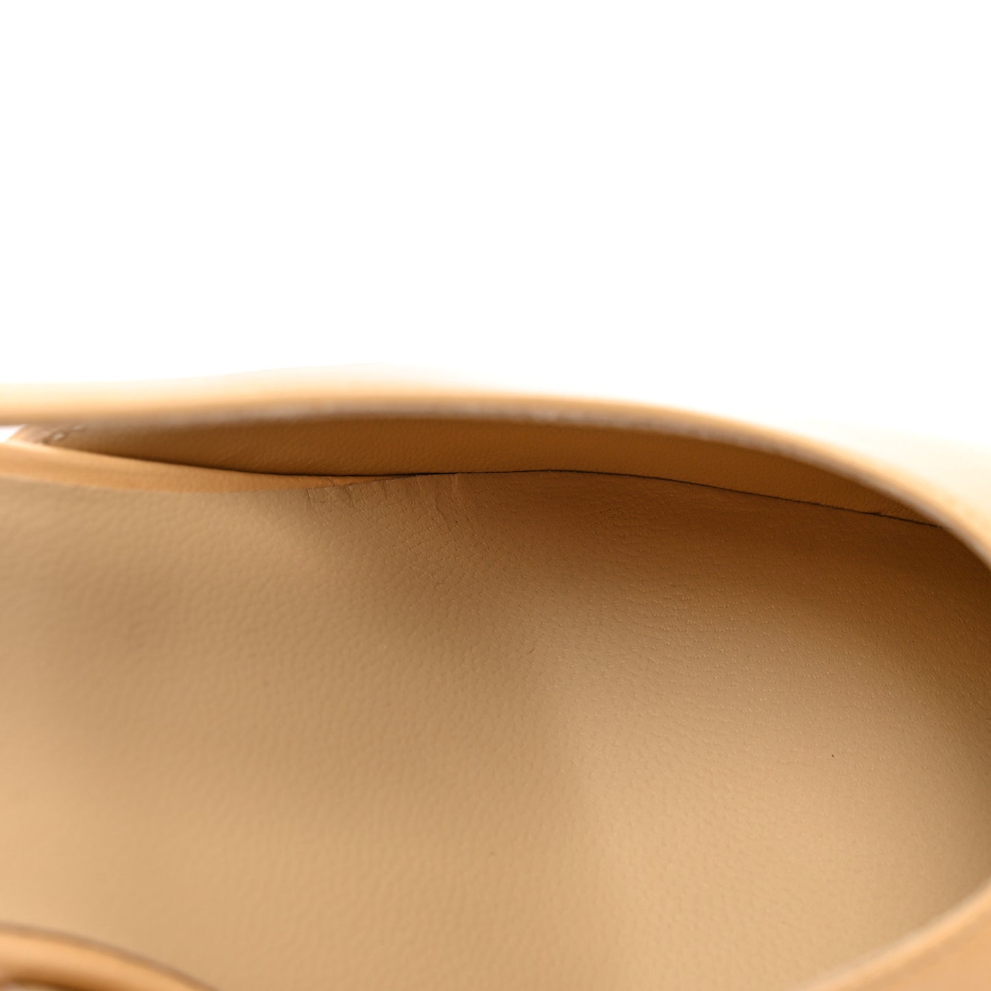 Goatskin Grosgrain Cap Toe CC Slingback Pumps 41 Beige Black