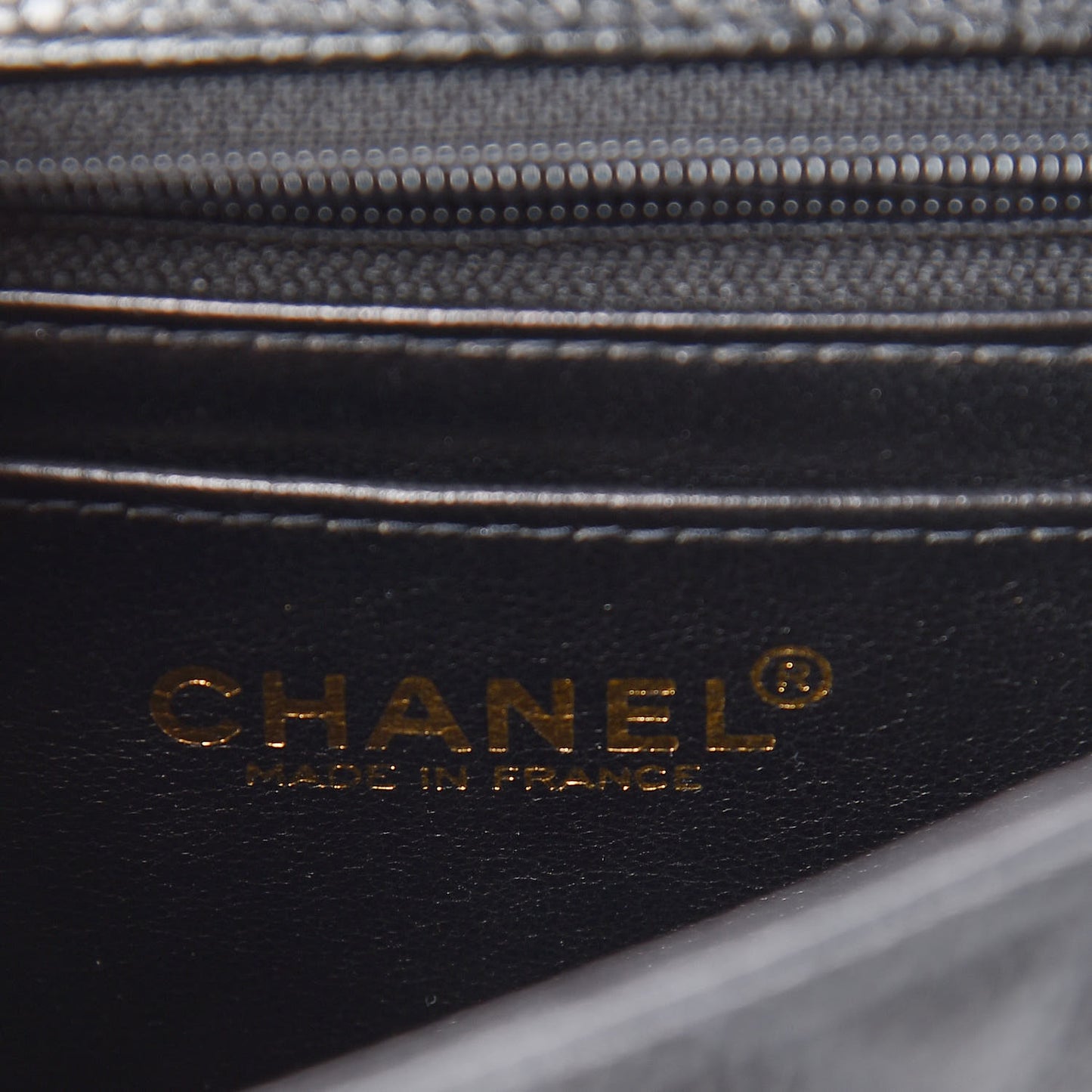 Caviar Quilted Mini Square Flap Black