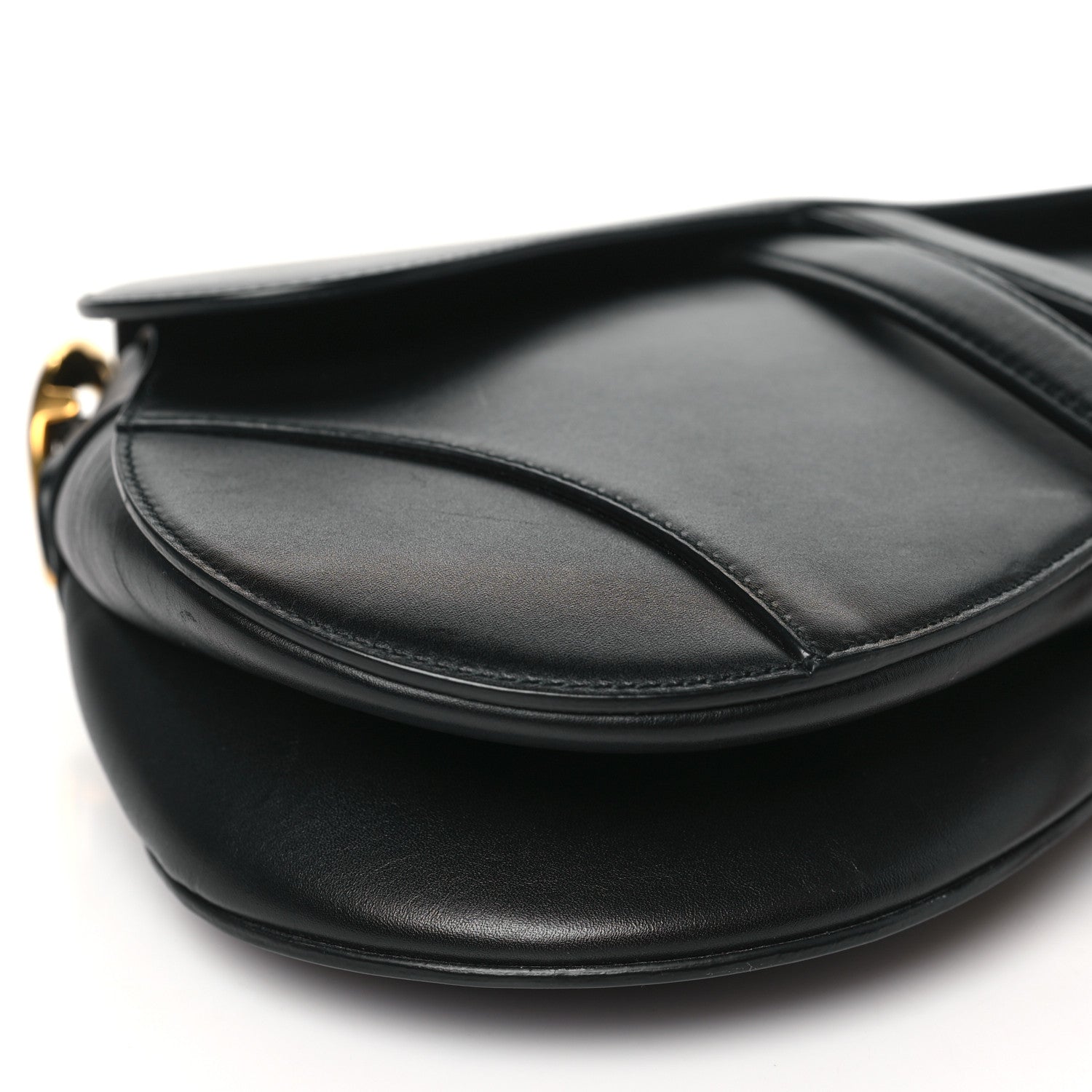 Christian Dior Calfskin Saddle Bag Black 9 of 10