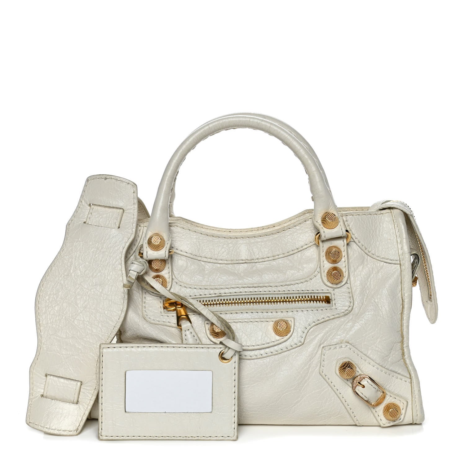 Balenciaga Agneau Giant 12 Gold Hardware Mini City Ivory 1 of 27