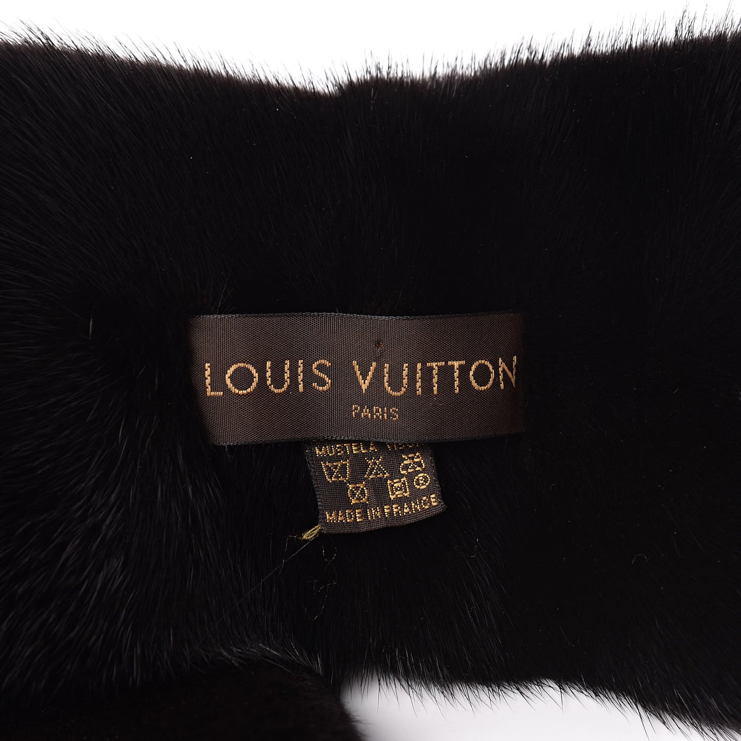 Mink Fur LV Scarf Black