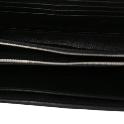 Gucci Sakai Be Green Calfskin Diagonal Stitched Blondie Wallet on Chain Black 5 of 9