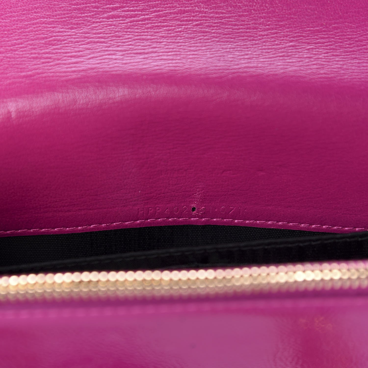 Saint Laurent Textured Patent Monogram Envelope Chain Wallet Electric Pink 9 of 11