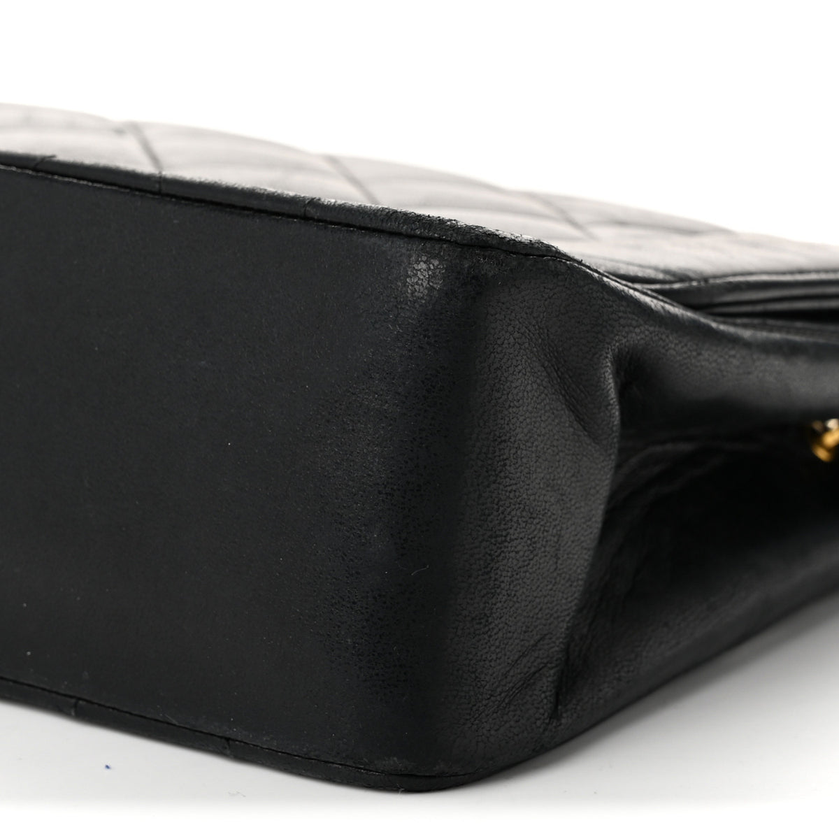 Lambskin Medium Single Flap Black