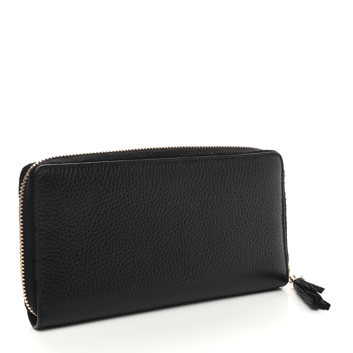 Gucci Pebbled Calfskin Soho Zip Around Wallet Black 3 of 7