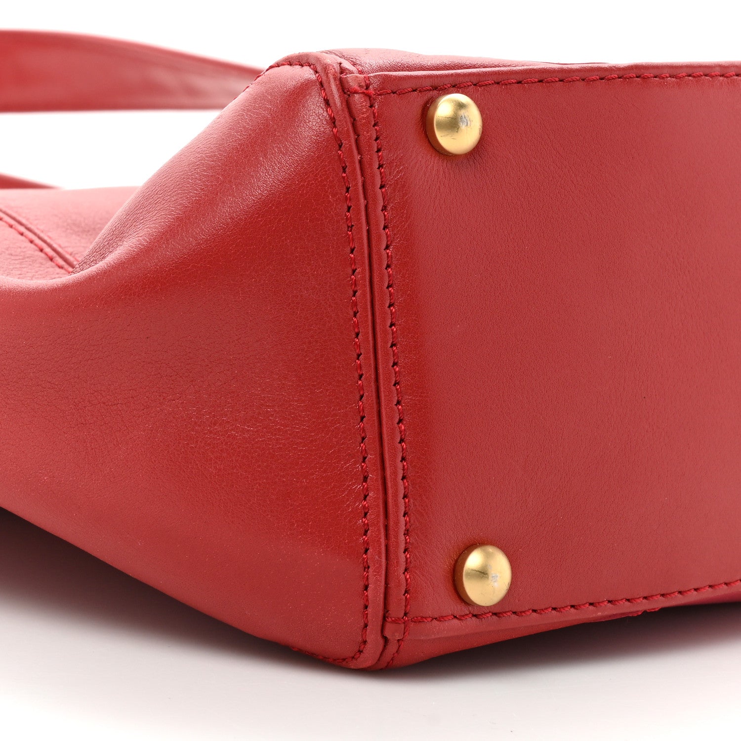 Chanel Calfskin CC Stitched Tote Red 11 of 20