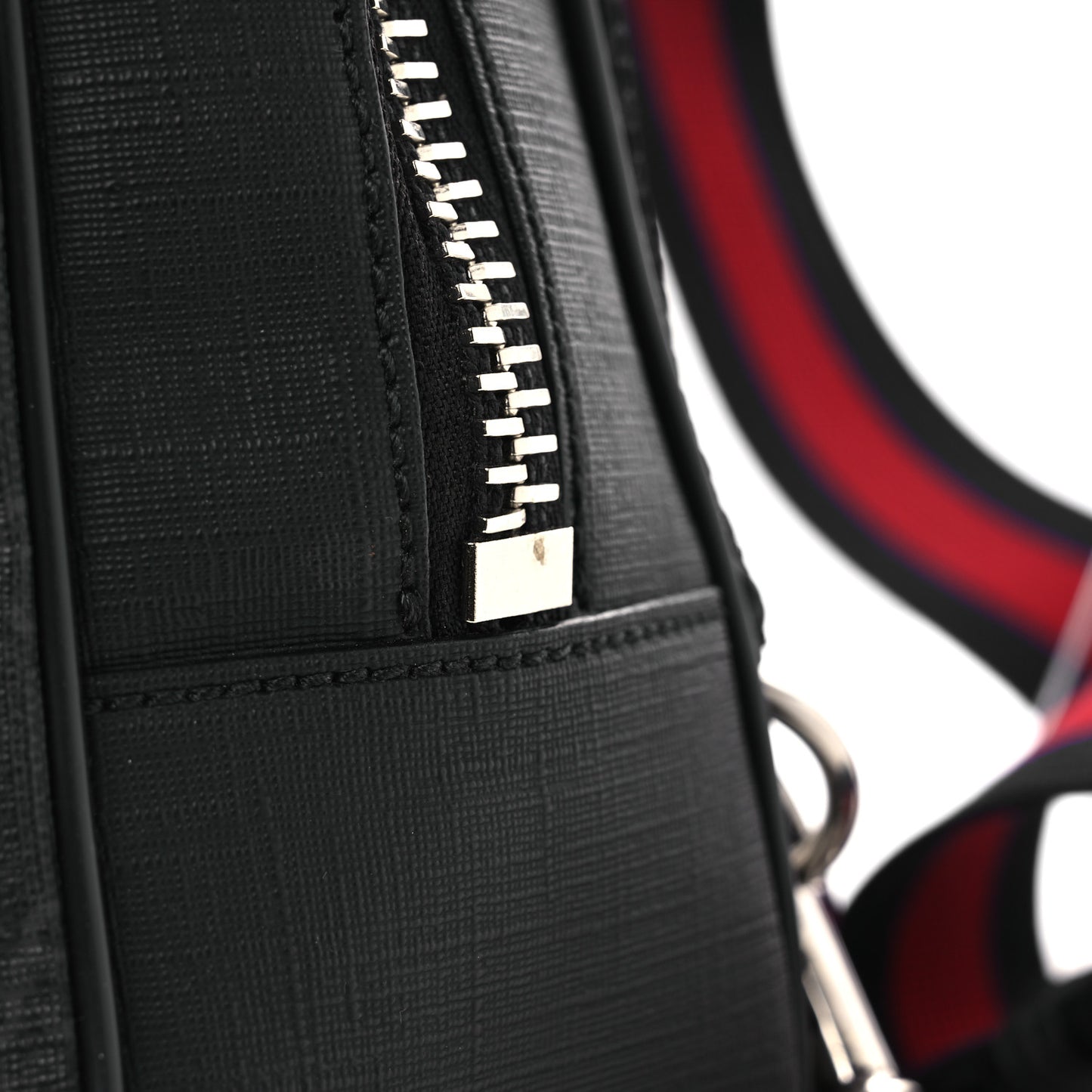 GG Supreme Monogram Web Belt Bag Black Grey