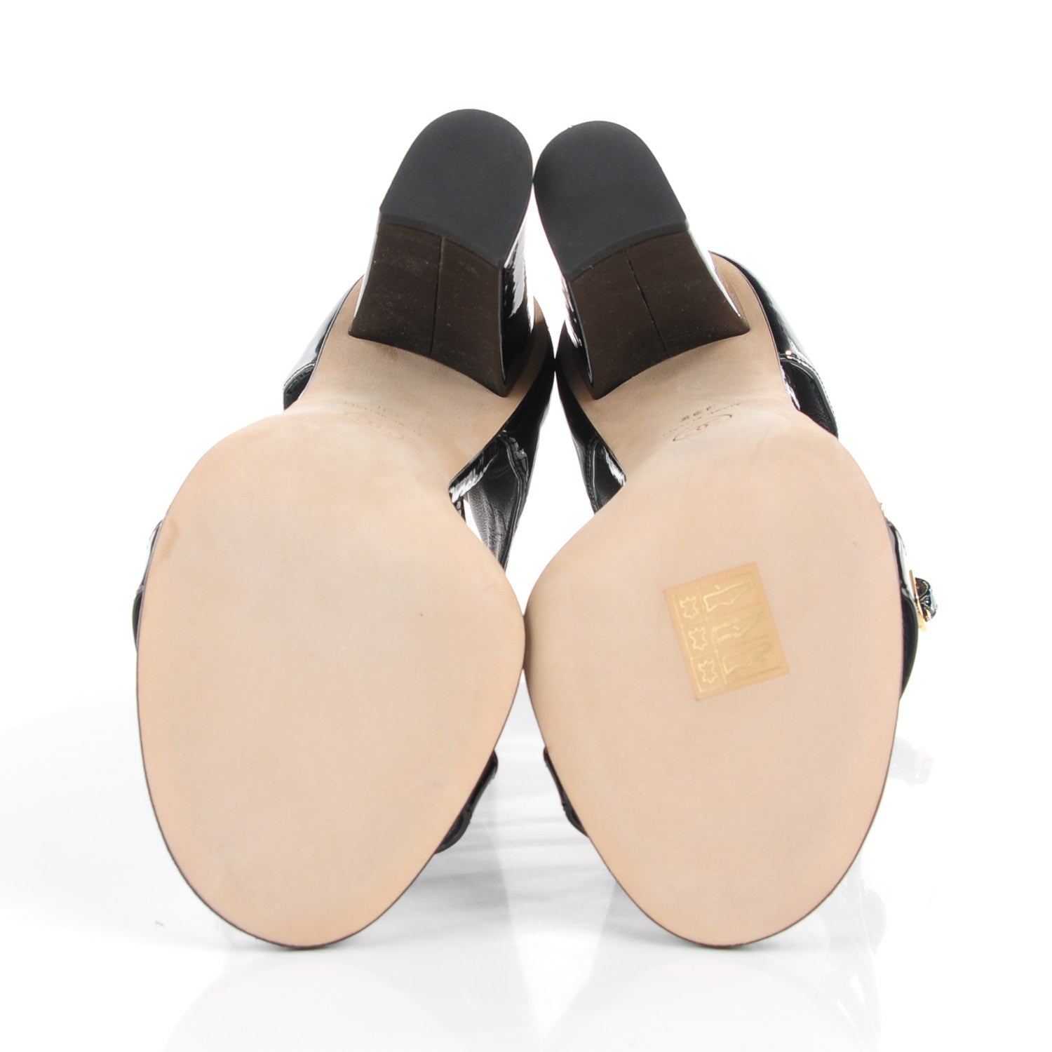Chanel Patent CC Sandals 39 Black 5 of 7