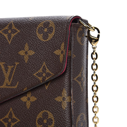 Louis Vuitton Monogram Pochette Felicie Chain Wallet Fuchsia 12 of 13