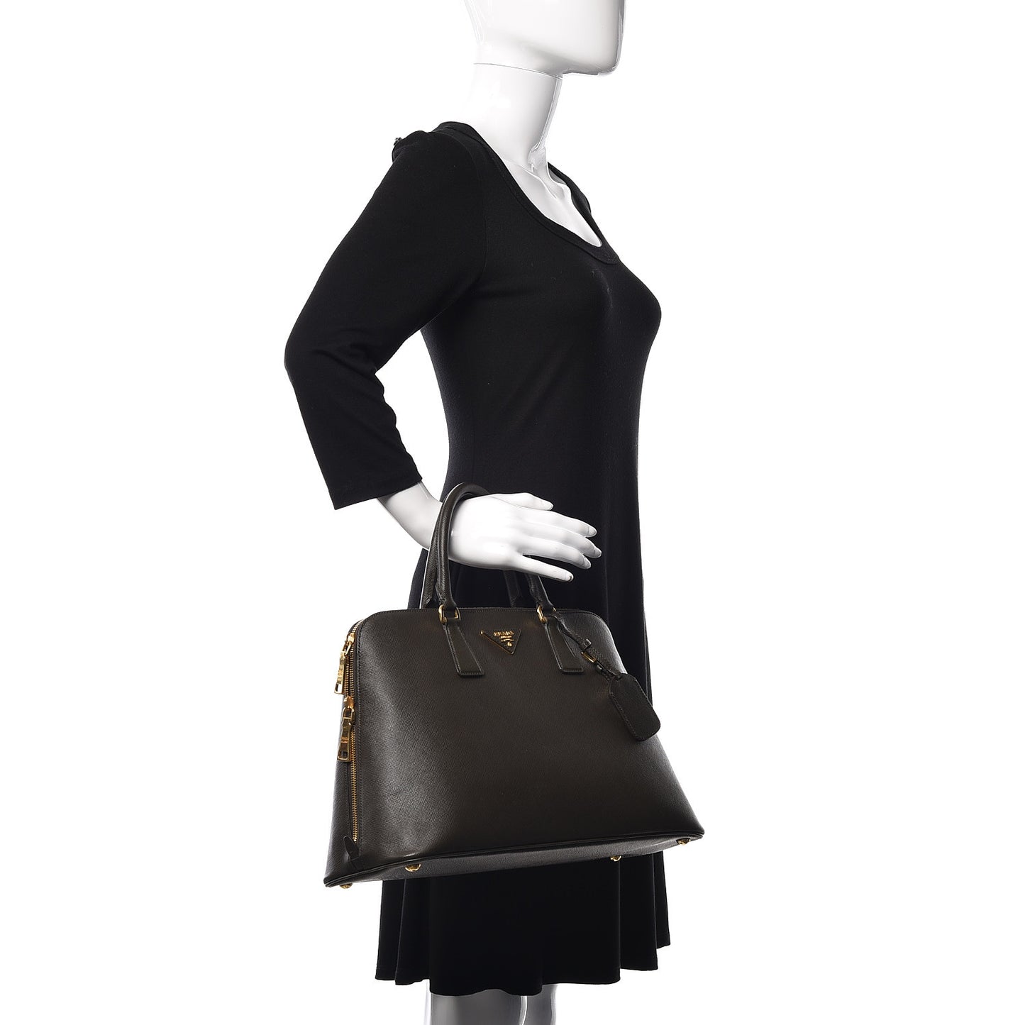 Saffiano Lux Large Promenade Tote Militare
