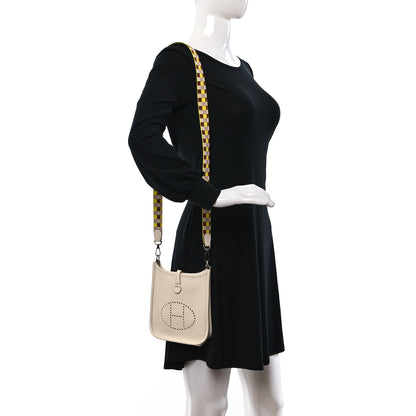 Hermes Taurillon Clemence Maxi Quadrille Evelyne TPM Nata Citron Rouge H Mauve Sylvestre 2 of 9