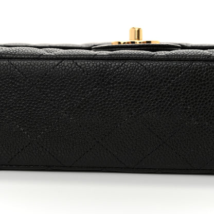 Chanel Caviar Quilted Medium Double Flap Black 13 of 15