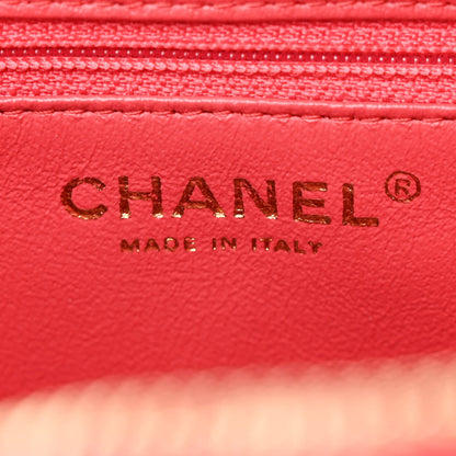Chanel Lambskin Quilted Camera Case Dark Pink 6 of 10