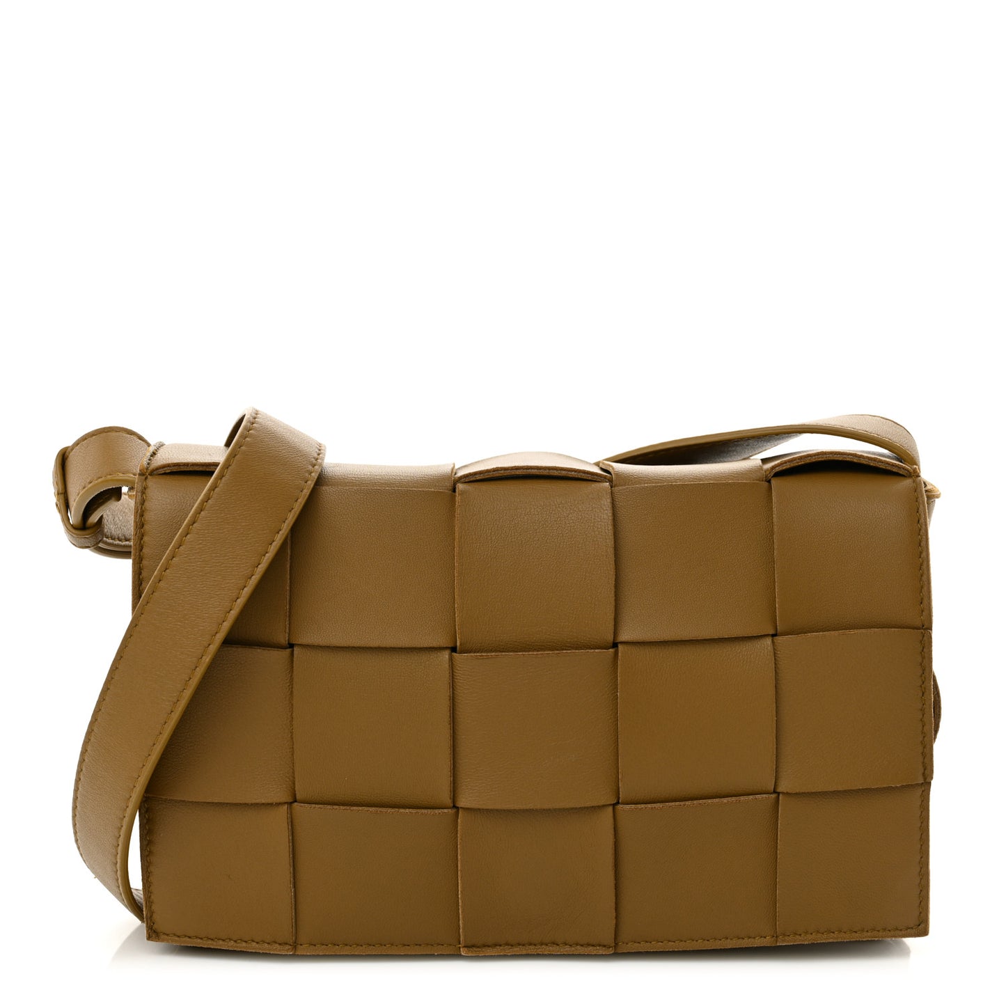 Lambskin Maxi Intrecciato Cassette Crossbody Bag Acorn