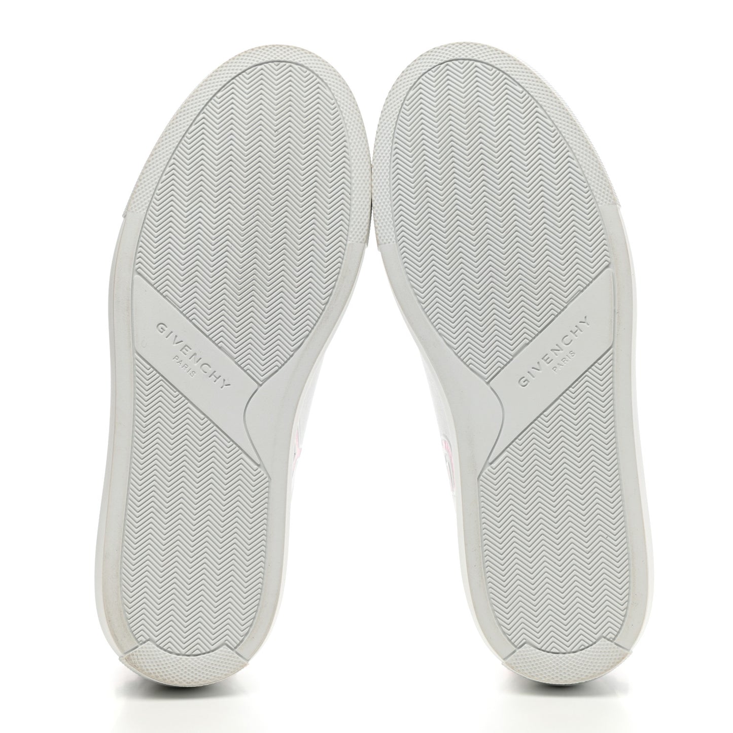 Calfskin Reverse Logo Urban Street Sneakers 36.5 White Pink