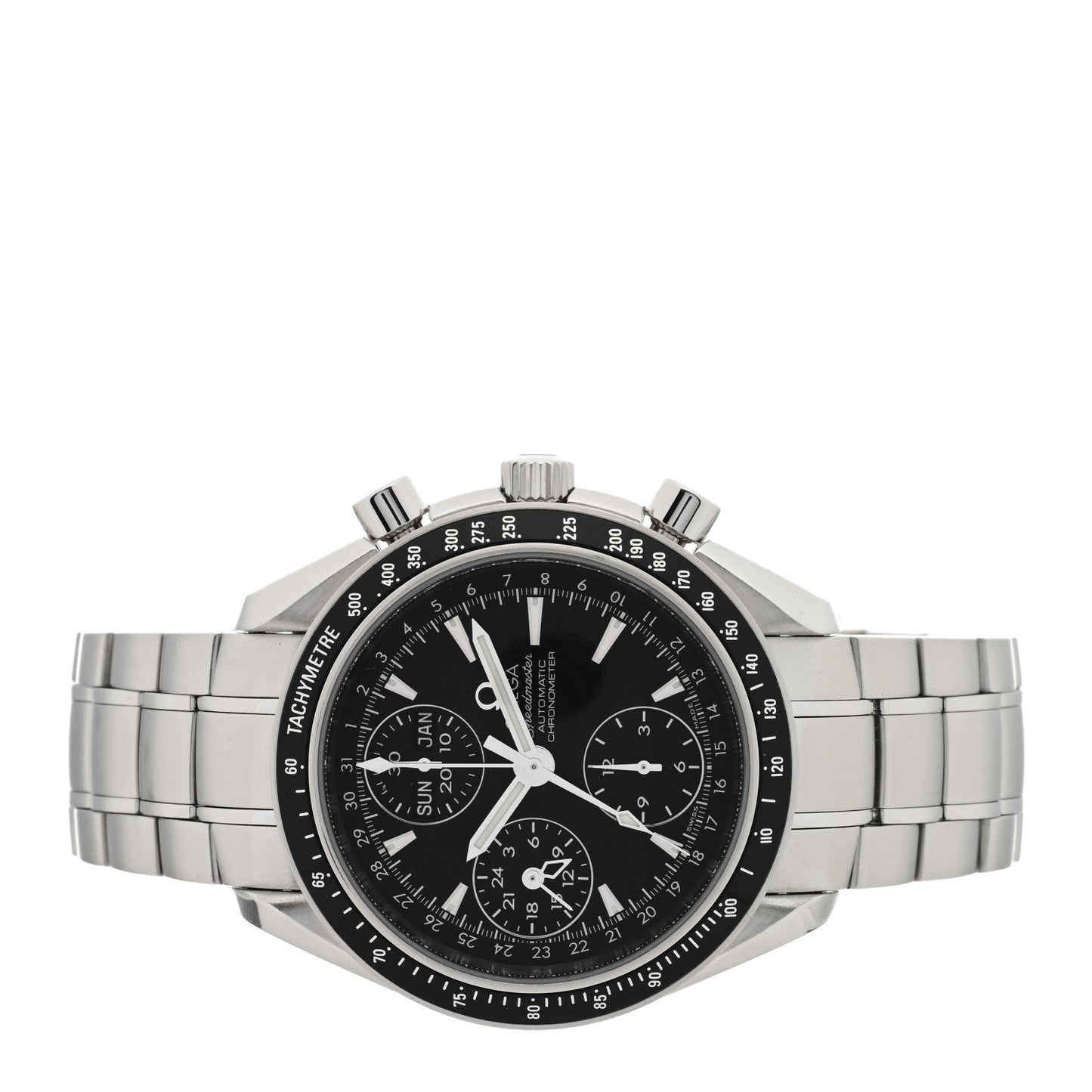 Stainless Steel 40mm Speedmaster Chronograph Automatic Watch Black 3220.50.00