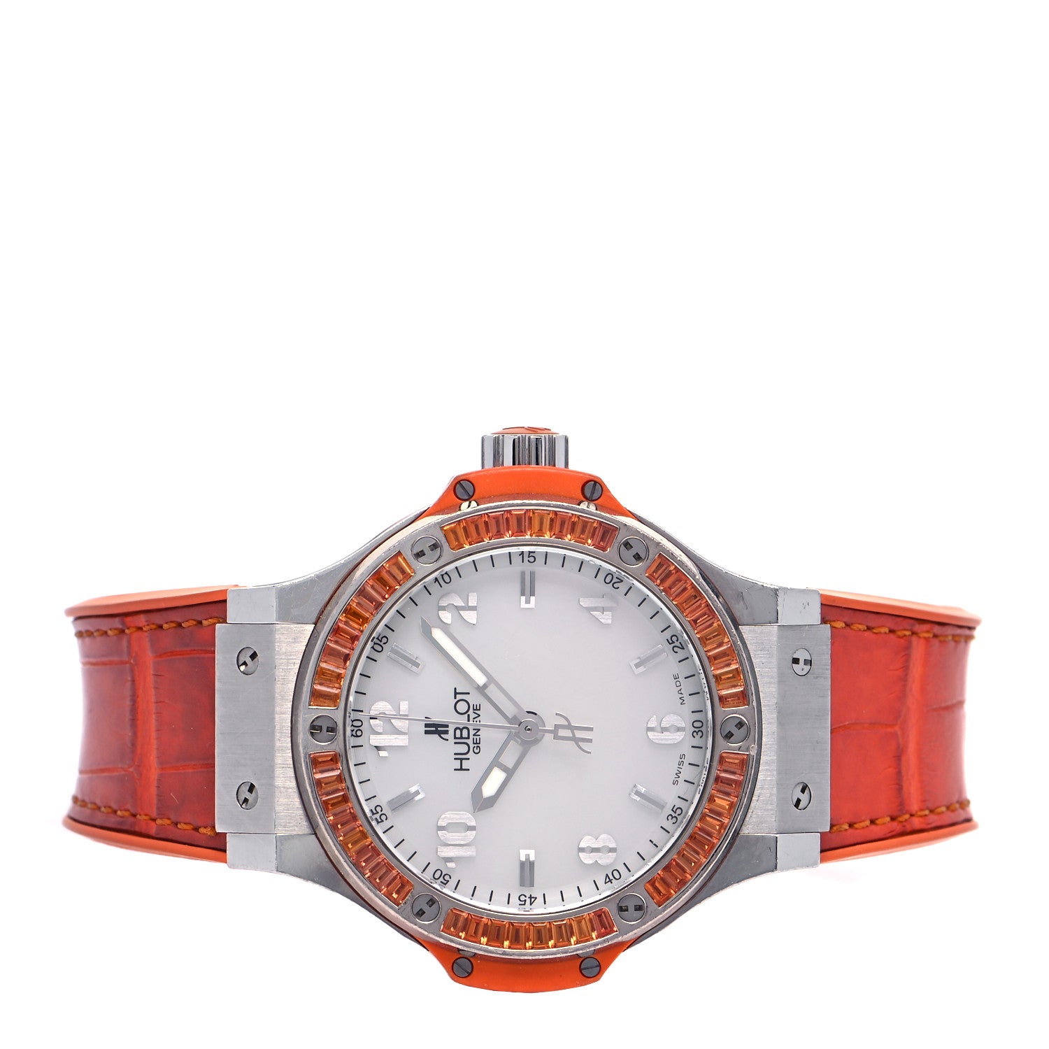 Hublot Stainless Steel Alligator Orange Sapphire 38mm Big Bang Tutti Fruitti Quartz Watch 361.SO.6010.LR.1906 2 of 4