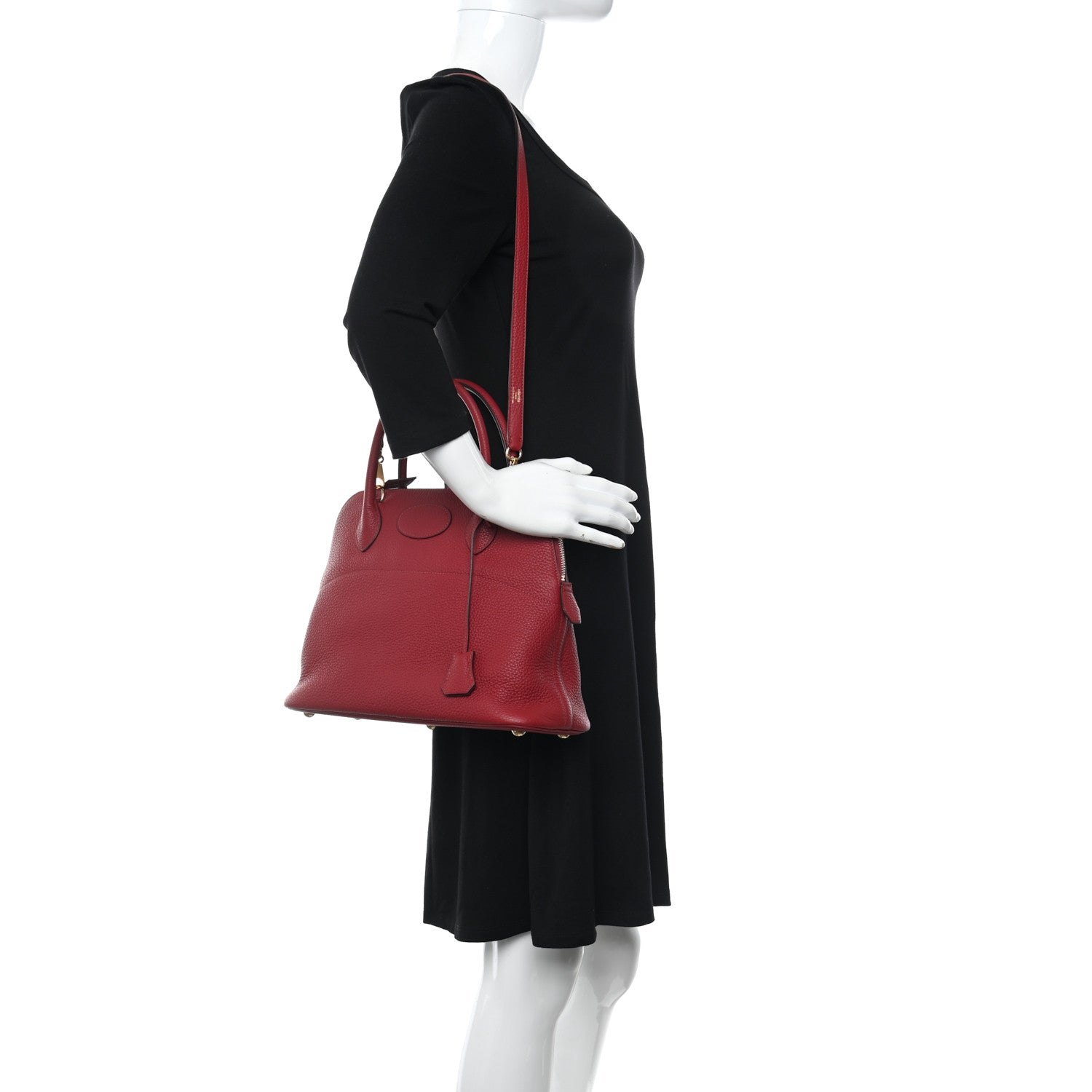 Hermes Taurillon Clemence Bolide 31 Rouge Grenat 2 of 9