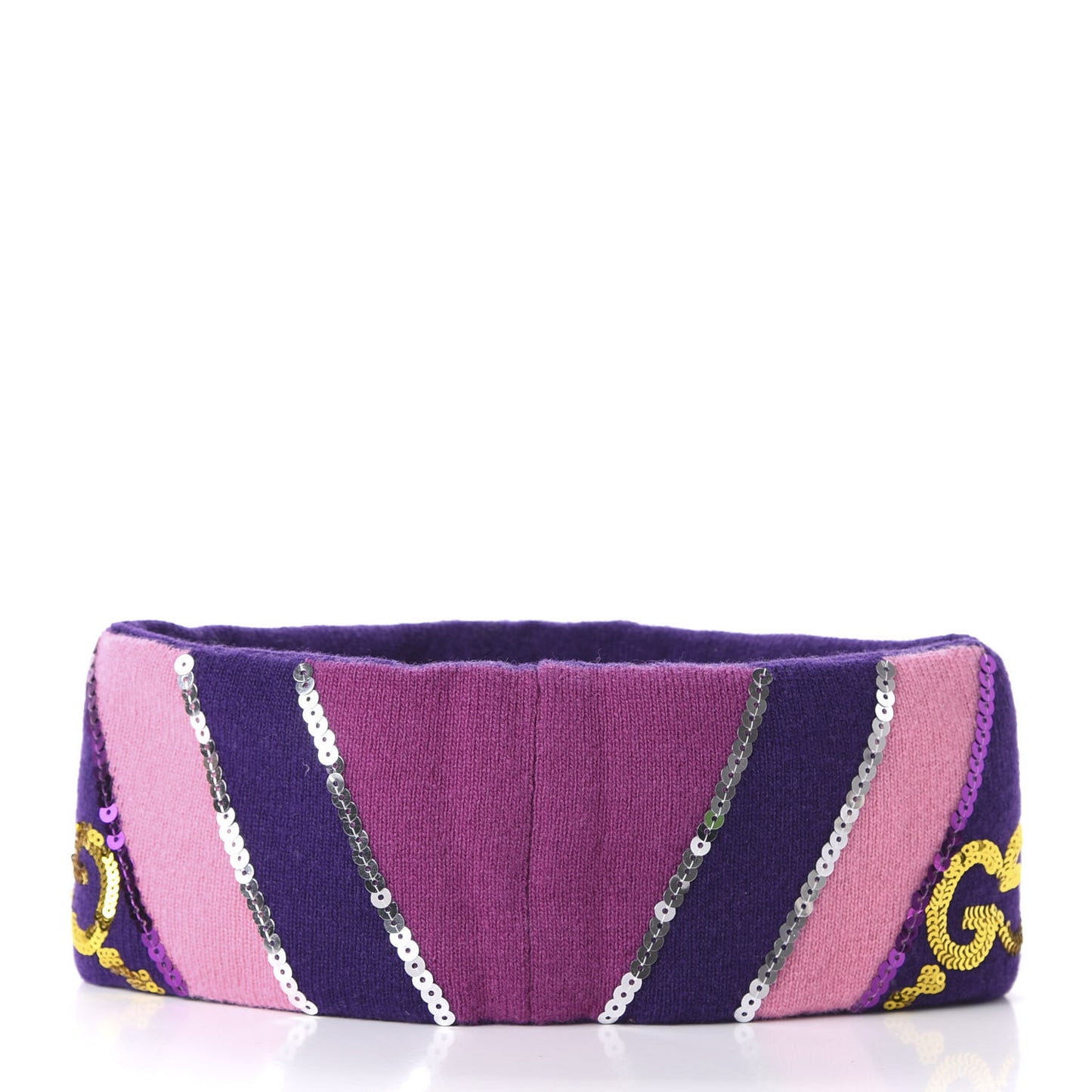 Cotton GG Sequin Monogram Headband M Purple