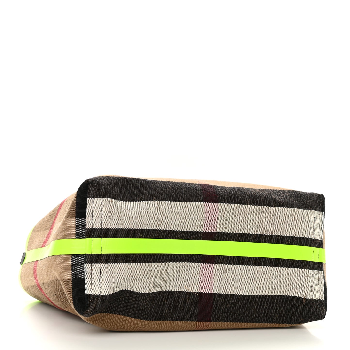Canvas Mega Check The Giant Reversible Tote Black Neon Yellow