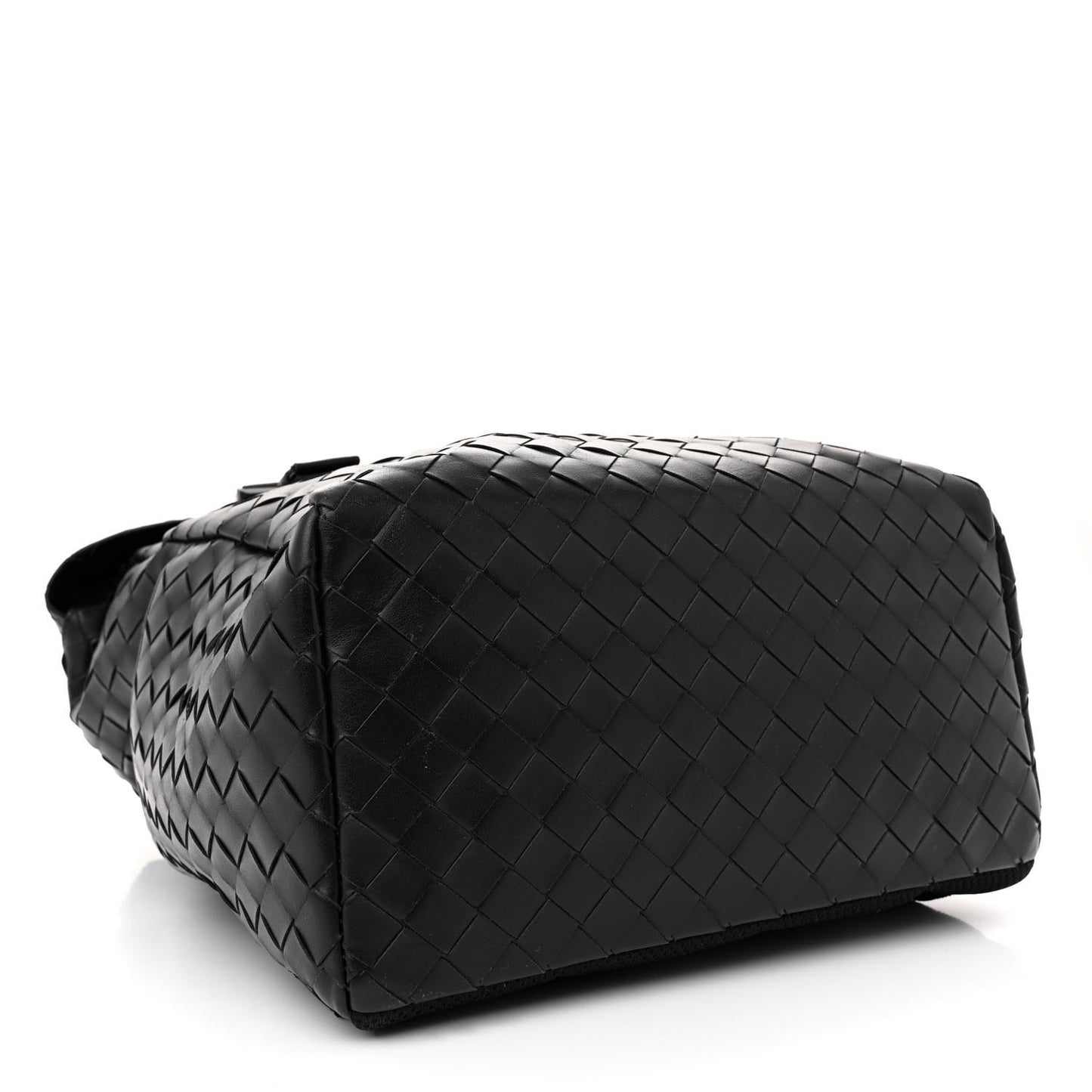 Calfskin Intrecciato Flap Backpack Black
