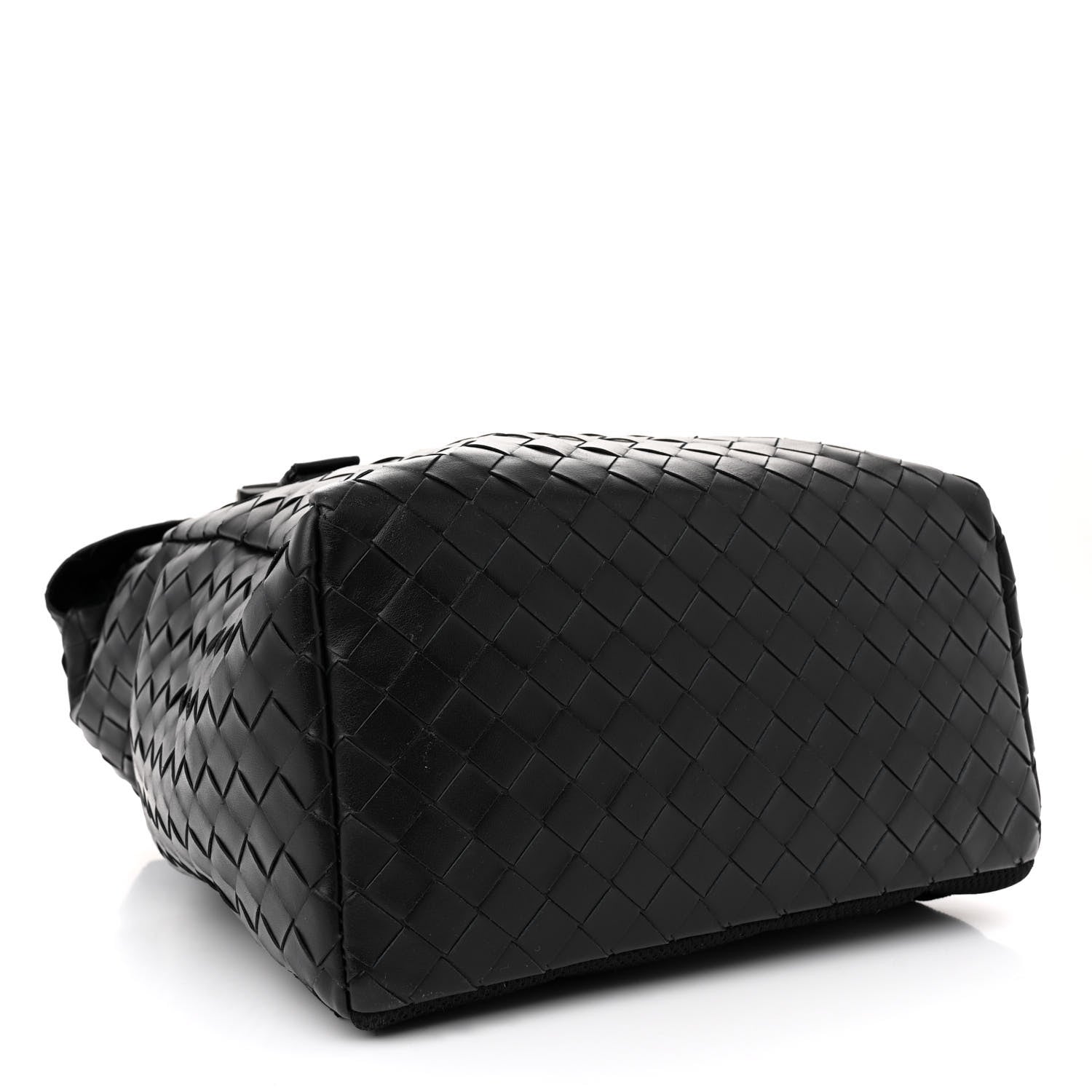 Bottega Veneta Calfskin Intrecciato Flap Backpack Black 4 of 13