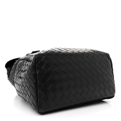 Bottega Veneta Calfskin Intrecciato Flap Backpack Black 4 of 13