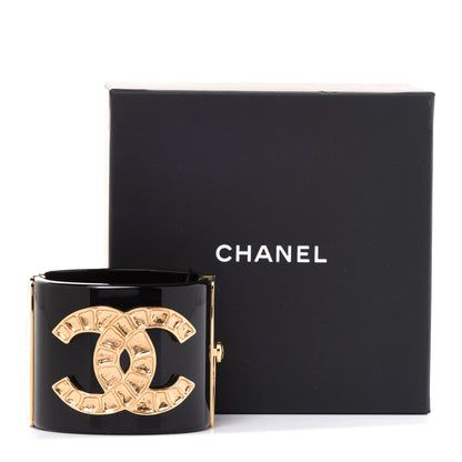 Chanel Resin Along The Nile CC Cuff Black Gold 6 of 6