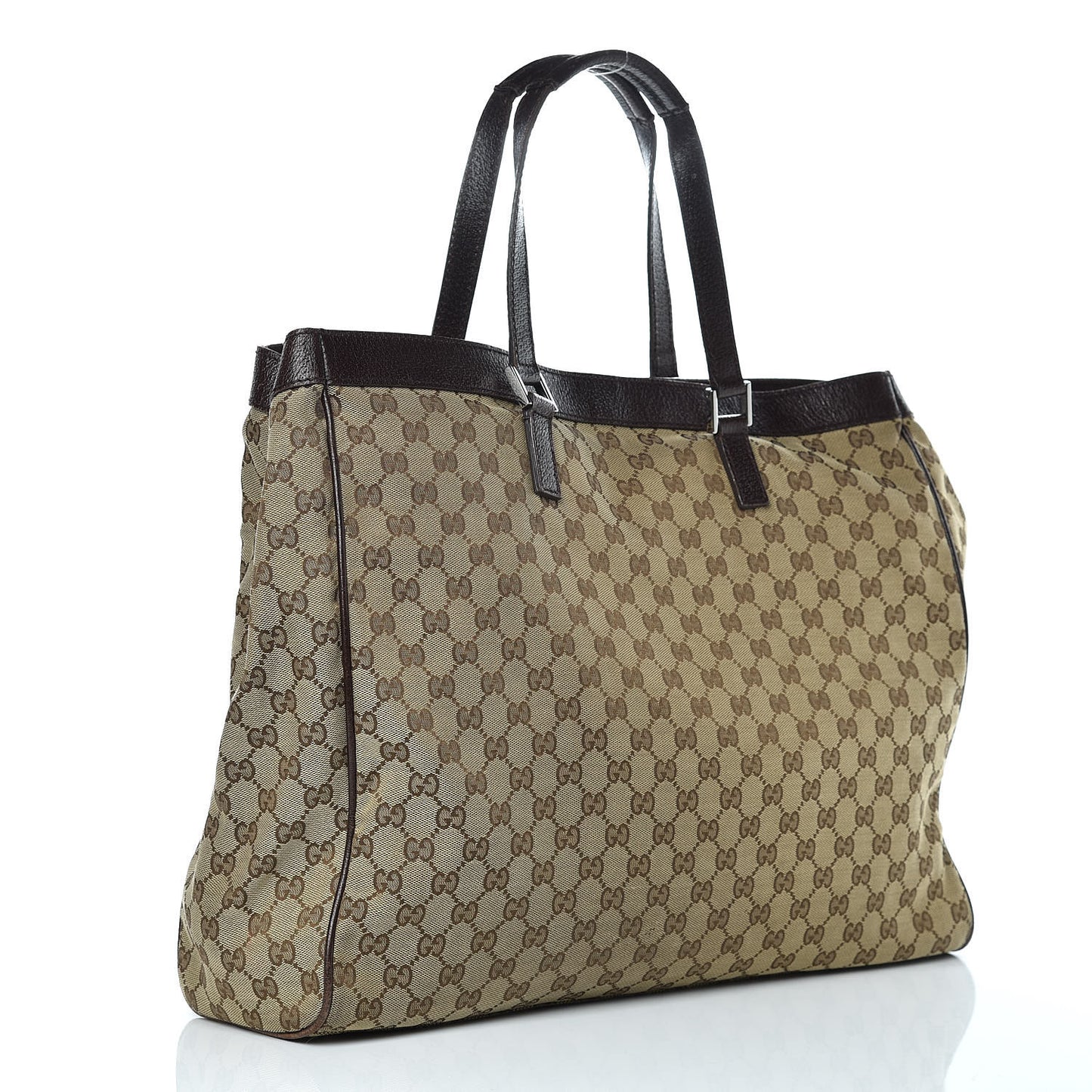 Soft GG Supreme Monogram Tote Dark Brown