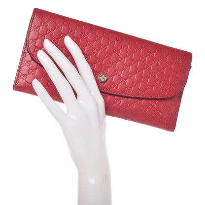 Gucci Microguccissima Interlocking G Continental Wallet Red 2 of 17