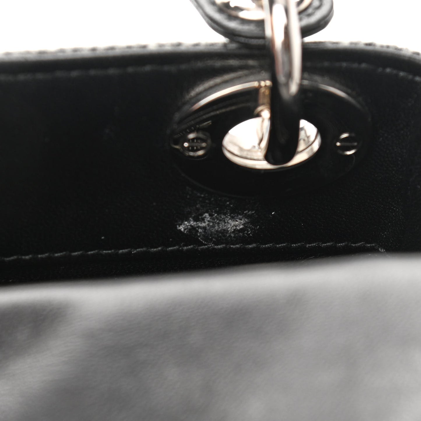 Wool Sequin Leopard Mini Lady Dior Grey Black