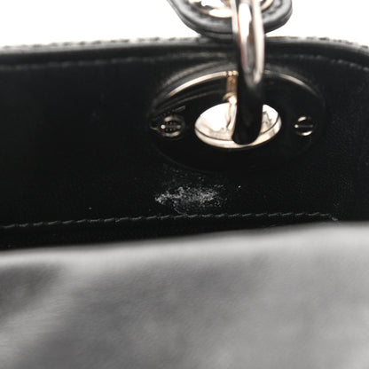 Christian Dior Wool Sequin Leopard Mini Lady Dior Grey Black 11 of 14