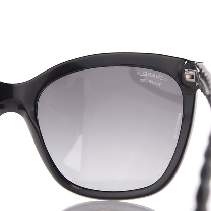 Chanel Acetate Quilted Polarized Butterfly CC Sunglasses 5288-Q Black 6 of 8