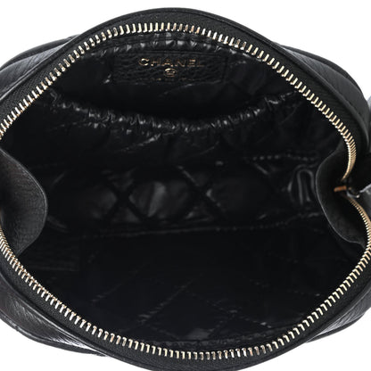 Chanel Calfskin Quilted Small Curvy Pouch Cosmetic Case Black 4 of 4