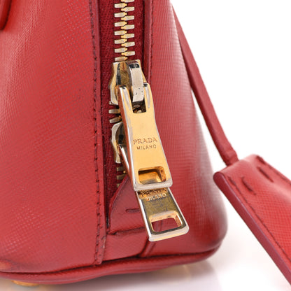 Prada Saffiano Lux Mini Promenade Tote Fuoco 7 of 13