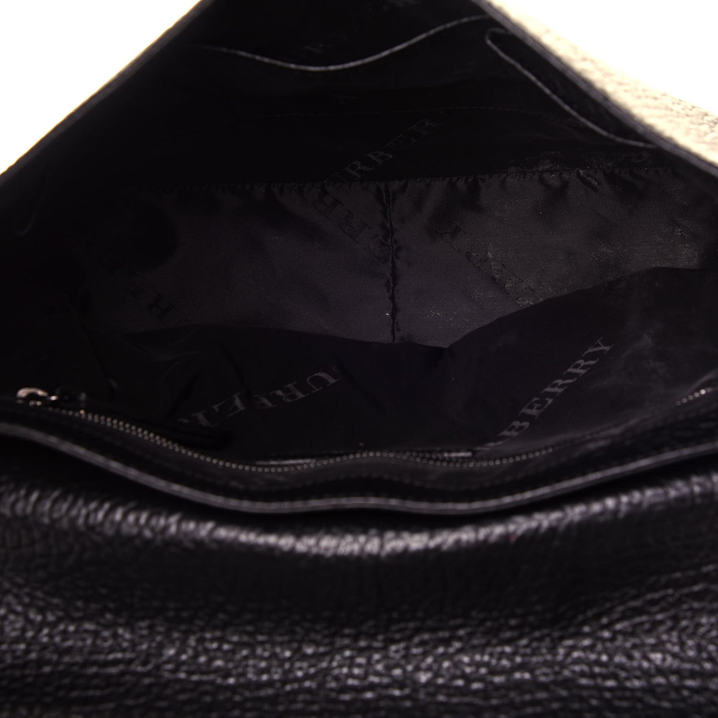 Heritage Grain Check Embossed Messenger Bag Black