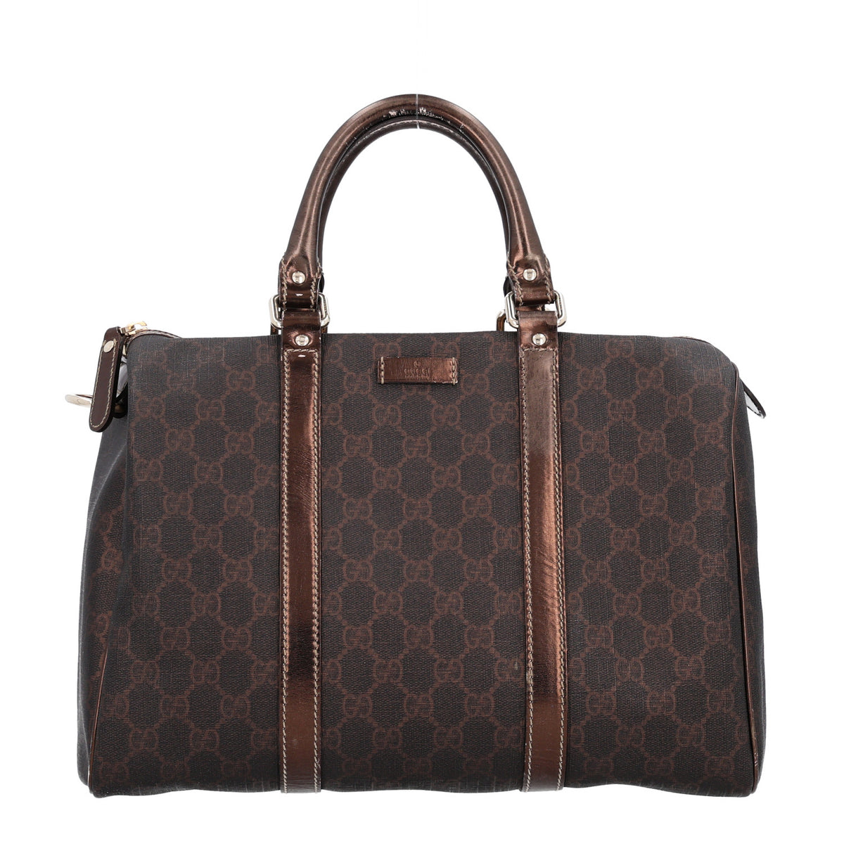 Gucci GG Supreme Monogram Medium Joy Boston Dark Brown Bronze 1 of 12