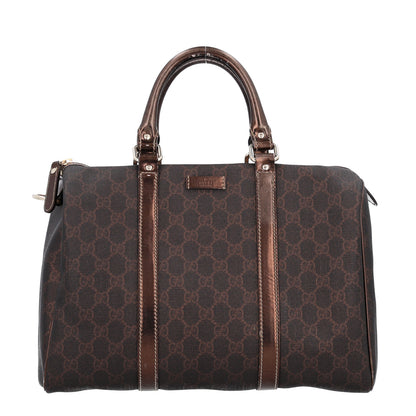 Gucci GG Supreme Monogram Medium Joy Boston Dark Brown Bronze 1 of 12