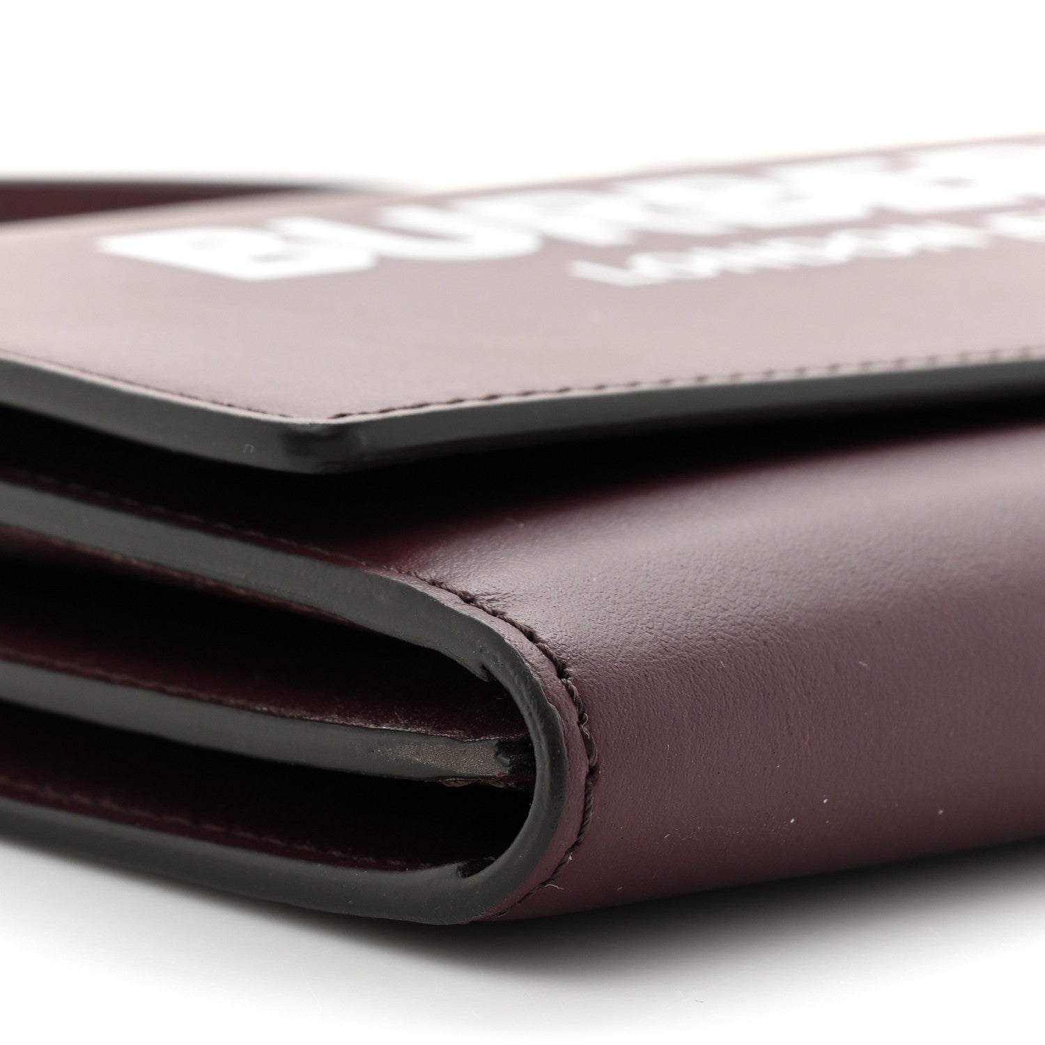 Burberry Calfskin Logo Hazelmere Wallet With Detachable Strap Deep Maroon 12 of 13