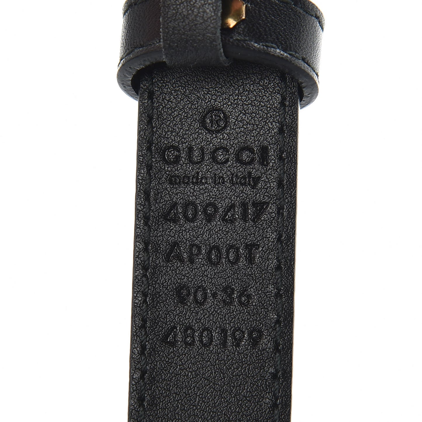 Calfskin Double G 20mm Belt 90 36 Black