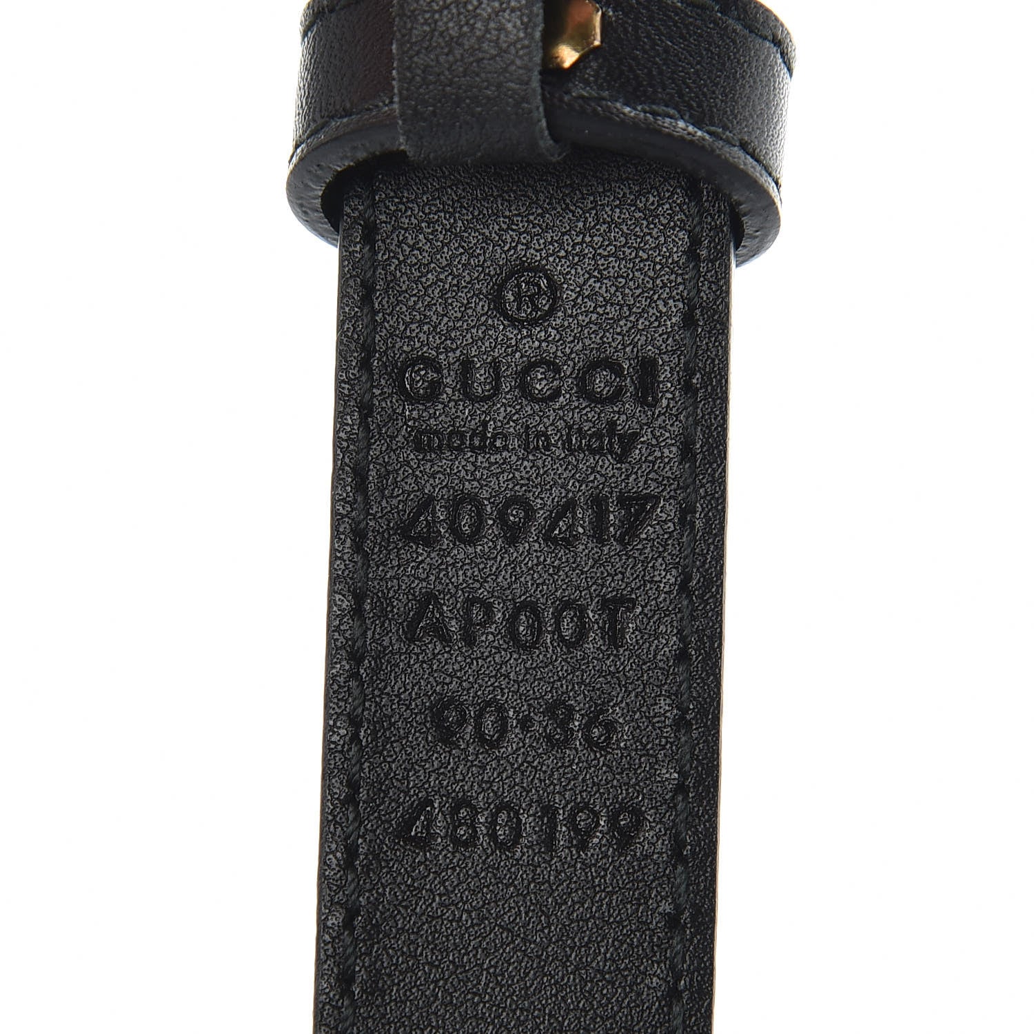 Gucci Calfskin Double G 20mm Belt 90 36 Black 4 of 7