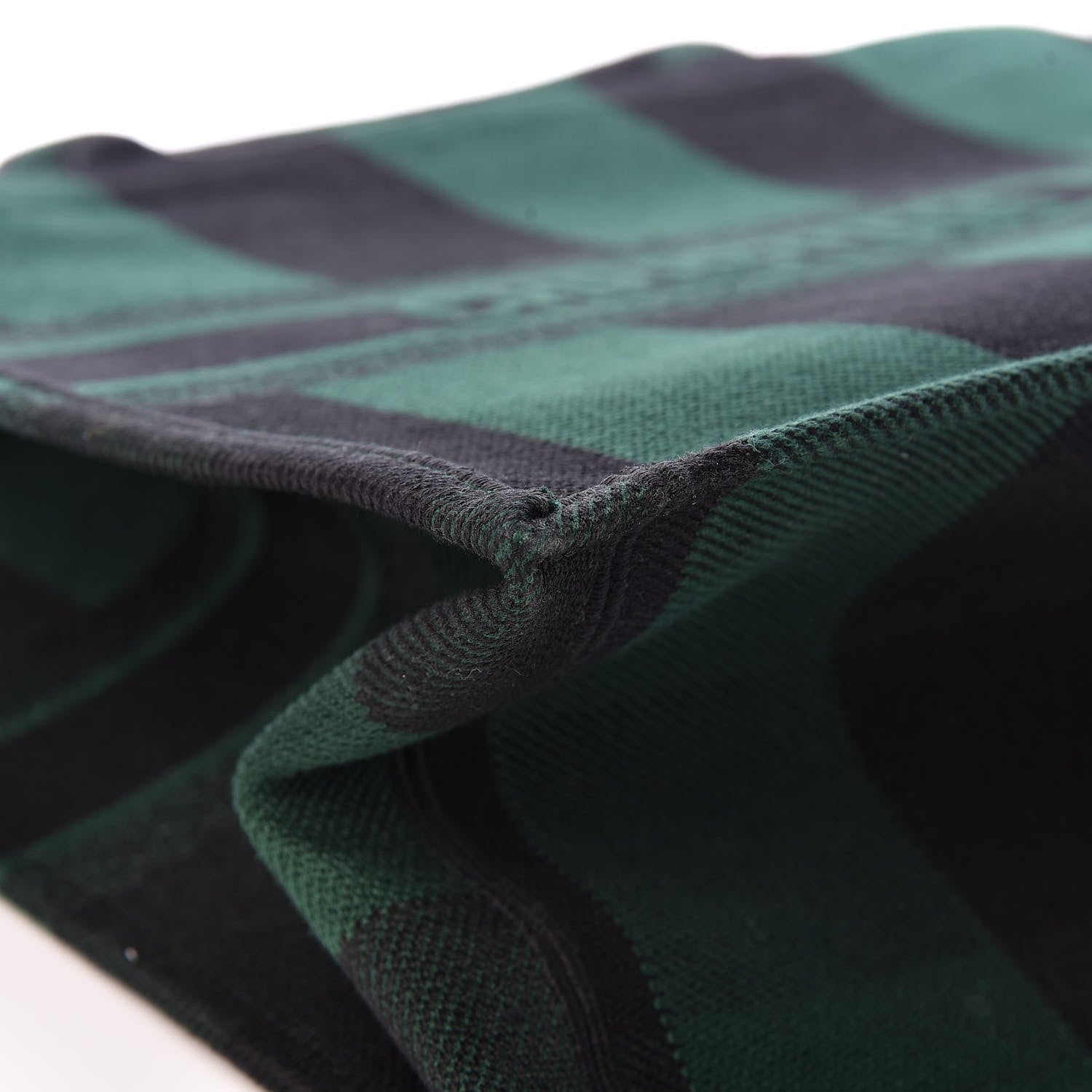Christian Dior Canvas Embroidered Checkered Book Tote Black Green 8 of 11